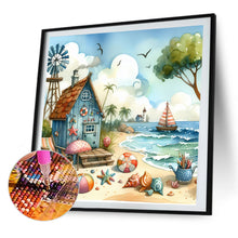 Load image into Gallery viewer, AB Diamond Painting - Full Round - Beach hut (40*40CM)

