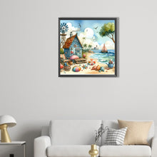 Load image into Gallery viewer, AB Diamond Painting - Full Round - Beach hut (40*40CM)
