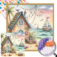 Load image into Gallery viewer, AB Diamond Painting - Full Round - Beach hut (40*40CM)
