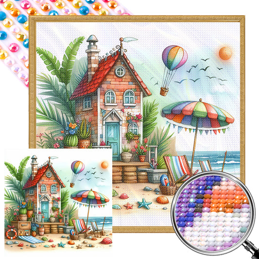 AB Diamond Painting - Full Round - Beach hut (40*40CM)