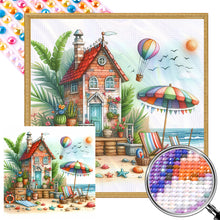 Load image into Gallery viewer, AB Diamond Painting - Full Round - Beach hut (40*40CM)
