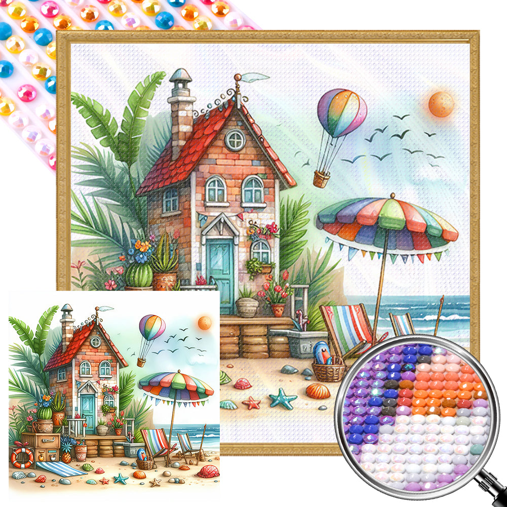 AB Diamond Painting - Full Round - Beach hut (40*40CM)