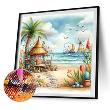 Load image into Gallery viewer, AB Diamond Painting - Full Round - Beach hut (40*40CM)
