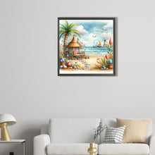 Load image into Gallery viewer, AB Diamond Painting - Full Round - Beach hut (40*40CM)
