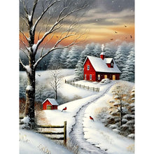 Load image into Gallery viewer, Diamond Painting - Full Round - Snow scene (30*40CM)
