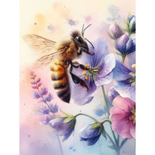 Load image into Gallery viewer, Diamond Painting - Full Round - Bee and flower (30*40CM)
