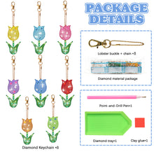 Load image into Gallery viewer, 8Pcs Double Sided Special Shaped Cartoon Diamond Painting Keychain for Beginners
