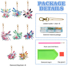 Load image into Gallery viewer, 8Pcs Double Sided Special Shaped Cartoon Diamond Painting Keychain for Beginners
