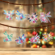 Load image into Gallery viewer, 8Pcs Double Sided Special Shaped Cartoon Diamond Painting Keychain for Beginners
