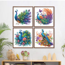 Load image into Gallery viewer, 4pcs Partial Special Diamond Painting Set - Peacock (30*30CM)
