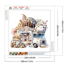 Load image into Gallery viewer, 4pcs Partial Special Diamond Painting Set - Gnome and ice cream truck (30*30CM)
