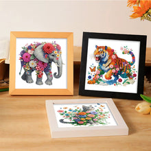 Load image into Gallery viewer, 4pcs Partial Special Diamond Painting Set - Animals and flowers (30*30CM)
