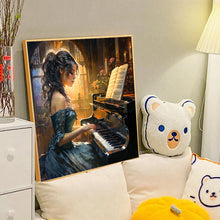 Load image into Gallery viewer, Diamond Painting - Full Round - Piano girl (40*40CM)
