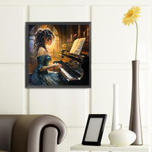 Load image into Gallery viewer, Diamond Painting - Full Round - Piano girl (40*40CM)
