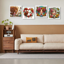Load image into Gallery viewer, 4pcs Partial Special Diamond Painting Set - Cute girl (30*30CM)
