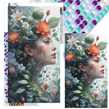 Load image into Gallery viewer, Diamond Painting - Full Round - Flower and grass girl (40*70CM)
