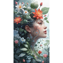 Load image into Gallery viewer, Diamond Painting - Full Round - Flower and grass girl (40*70CM)
