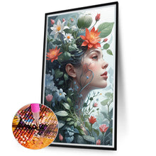 Load image into Gallery viewer, Diamond Painting - Full Round - Flower and grass girl (40*70CM)
