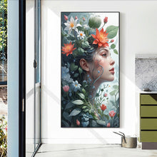 Load image into Gallery viewer, Diamond Painting - Full Round - Flower and grass girl (40*70CM)
