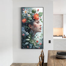 Load image into Gallery viewer, Diamond Painting - Full Round - Flower and grass girl (40*70CM)
