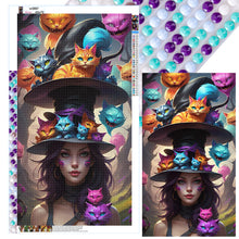 Load image into Gallery viewer, Diamond Painting - Full Round - Witch and cat (40*70CM)
