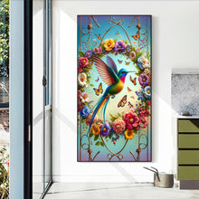 Load image into Gallery viewer, Diamond Painting - Full Round - Flower butterfly and hummingbird (40*70CM)
