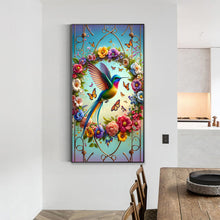 Load image into Gallery viewer, Diamond Painting - Full Round - Flower butterfly and hummingbird (40*70CM)
