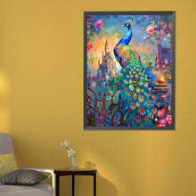 Load image into Gallery viewer, Diamond Painting - Full Round - Peacock and castle (50*60CM)
