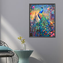 Load image into Gallery viewer, Diamond Painting - Full Round - Peacock and castle (50*60CM)
