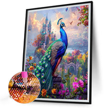 Load image into Gallery viewer, Diamond Painting - Full Round - Peacock and castle (50*60CM)
