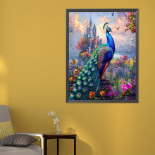 Load image into Gallery viewer, Diamond Painting - Full Round - Peacock and castle (50*60CM)
