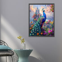 Load image into Gallery viewer, Diamond Painting - Full Round - Peacock and castle (50*60CM)
