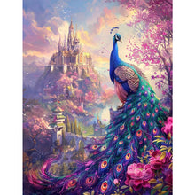 Load image into Gallery viewer, Diamond Painting - Full Round - Peacock and castle (50*60CM)
