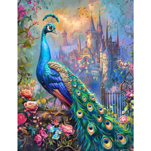 Load image into Gallery viewer, Diamond Painting - Full Round - Peacock and castle (50*60CM)
