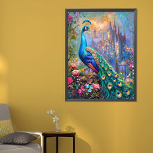 Load image into Gallery viewer, Diamond Painting - Full Round - Peacock and castle (50*60CM)
