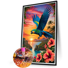 Load image into Gallery viewer, Diamond Painting - Full Round - Sunset and parrot (40*60CM)
