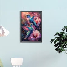 Load image into Gallery viewer, Diamond Painting - Full Round - Hummingbird and flower (40*60CM)
