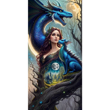 Load image into Gallery viewer, Diamond Painting - Full Round - Dragon and girl (40*80CM)
