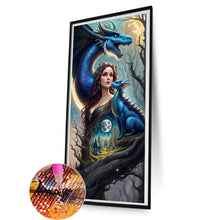 Load image into Gallery viewer, Diamond Painting - Full Round - Dragon and girl (40*80CM)
