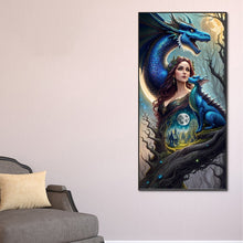 Load image into Gallery viewer, Diamond Painting - Full Round - Dragon and girl (40*80CM)
