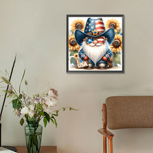 Load image into Gallery viewer, Diamond Painting - Full Round - Independence Day gnome (30*30CM)
