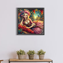Load image into Gallery viewer, Diamond Painting - Full Round - Girl under grapes (40*40CM)
