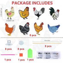 Load image into Gallery viewer, Cartoon Chicken Garden Stake Animal Diamond Art Craft Kits Craft Supplies
