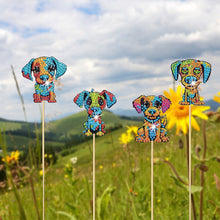 Load image into Gallery viewer, Cartoon Colorful Dog Garden Stake Animal Diamond Art Craft Kits Craft Supplies
