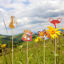 Load image into Gallery viewer, Cartoon Fox Garden Stake Animal Diamond Painting Art Craft Kits Craft Supplies
