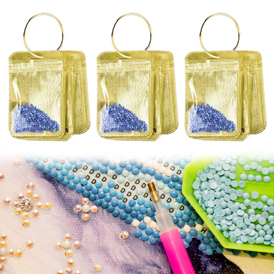 200Pcs DIY Square Round Drill Bead Rhinestone Bag Diamond Painting Accessories