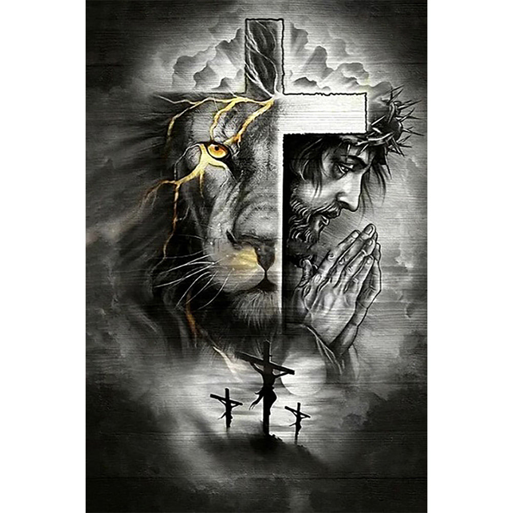 Diamond Painting - Full Round - Beasts and devout believers (40*60CM)