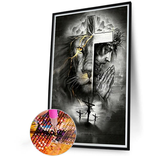 Diamond Painting - Full Round - Beasts and devout believers (40*60CM)
