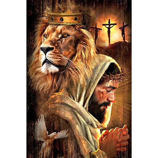 Diamond Painting - Full Round - Beasts and devout believers (40*60CM)