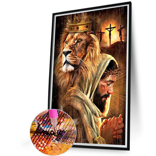 Diamond Painting - Full Round - Beasts and devout believers (40*60CM)
